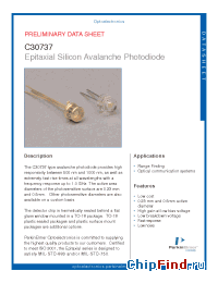 Datasheet C30737P-500 manufacturer PerkinElmer