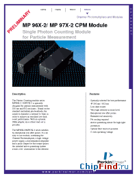 Datasheet MP962-2 manufacturer PerkinElmer