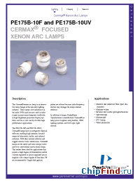 Datasheet PE175B-10UV manufacturer PerkinElmer