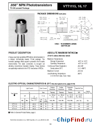 Datasheet VTT1117 производства PerkinElmer