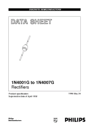 Datasheet 1N4001G производства Philips