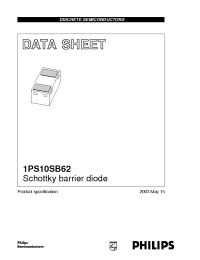 Datasheet 1PS10SB62 manufacturer Philips