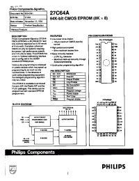Datasheet 27C64A manufacturer Philips