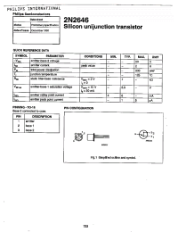 Datasheet 2N2646 manufacturer Philips