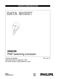 Datasheet 2N4036 manufacturer Philips