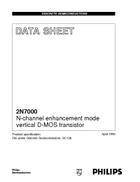 Datasheet 2N7000 manufacturer Philips