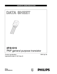 Datasheet 2PA1015Y manufacturer Philips
