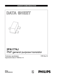 Datasheet 2PA1774JQ manufacturer Philips
