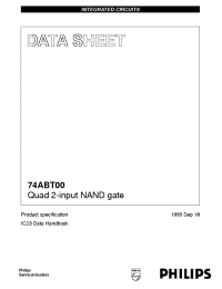 Datasheet 74ABT00 manufacturer Philips