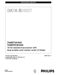 Datasheet 74ABT161543DGG manufacturer Philips