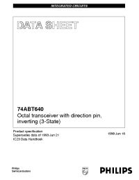 Datasheet 74ABT640D manufacturer Philips
