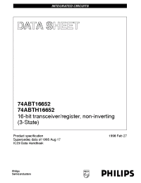 Datasheet 74ABTH16652DGG manufacturer Philips