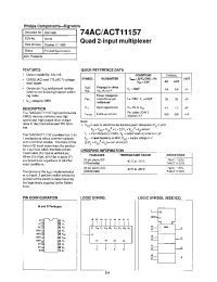 Datasheet 74AC11157D manufacturer Philips