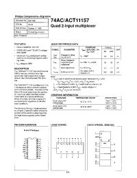 Datasheet 74AC11157N производства Philips