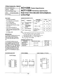 Datasheet 74ACT11239N manufacturer Philips