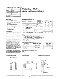 Datasheet 74ACT11251N производства Philips