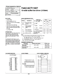 Datasheet 74ACT11827N manufacturer Philips