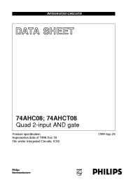 Datasheet 74AHC08 manufacturer Philips