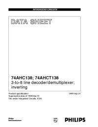 Datasheet 74AHC138 manufacturer Philips