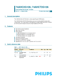 Datasheet 74AHC2G126DC manufacturer Philips