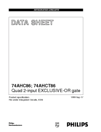 Datasheet 74AHC86PW manufacturer Philips