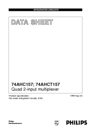 Datasheet 74AHCT157 manufacturer Philips