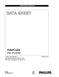 Datasheet 74AHCU04D manufacturer Philips