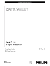 Datasheet 74ALS151 manufacturer Philips