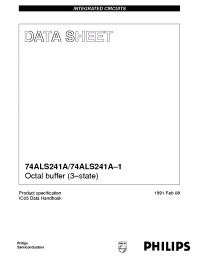 Datasheet 74ALS241A-1DB manufacturer Philips