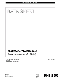 Datasheet 74ALS245A-1DB manufacturer Philips