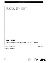 Datasheet 74ALS74 manufacturer Philips