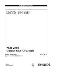Datasheet 74ALVC00BQ manufacturer Philips