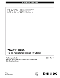 Datasheet 74ALVC16835DGG manufacturer Philips