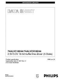 Datasheet 74ALVCH16244 manufacturer Philips