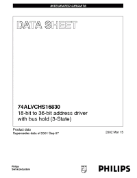 Datasheet 74alvchs16830 manufacturer Philips