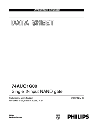 Datasheet 74AUC1G00GV manufacturer Philips