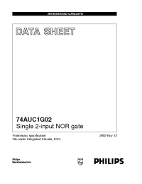 Datasheet 74AUC1G02 manufacturer Philips