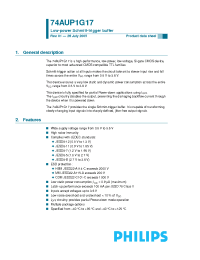 Datasheet 74AUP1G17 manufacturer Philips