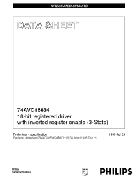 Datasheet 74AVC16834 manufacturer Philips