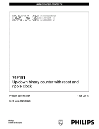 Datasheet 74F191 manufacturer Philips