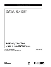 Datasheet 74HC00N manufacturer Philips