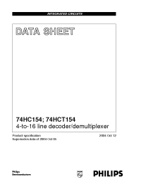 Datasheet 74HC154D manufacturer Philips