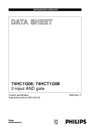 Datasheet 74HC1G08 manufacturer Philips