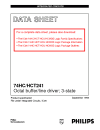 Datasheet 74HC241N manufacturer Philips