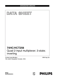 Datasheet 74HC258 manufacturer Philips