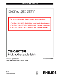 Datasheet 74HC259 manufacturer Philips