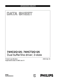 Datasheet 74HC2G125DP manufacturer Philips