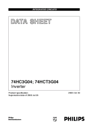 Datasheet 74HC3G04DC manufacturer Philips