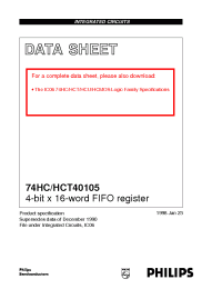 Datasheet 74HC40105DB manufacturer Philips