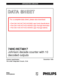 Datasheet 74HC4017N manufacturer Philips